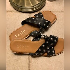 NiCOLE MiLLER NY Women’s Stud Embellished Sandals Sz 6.5